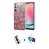 MARSİLYAN™- Galaxy A24 4G Kılıf Zirve Modern Prime - Siyah 3D Antistatik Cam Ekran Koruyucu + Valdez Metal Kamera Lens - GS