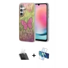 MARSİLYAN™- Galaxy A24 4G Kılıf Zirve Modern Prime - Siyah 3D Antistatik Cam Ekran Koruyucu + Kamera Lens Koruma Cam - SF