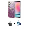 MARSİLYAN™- Galaxy A24 4G Kılıf Zirve Modern Prime - Siyah 3D Antistatik Cam Ekran Koruyucu + Kamera Lens Koruma Cam - SF