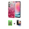 MARSİLYAN™- Galaxy A24 4G Kılıf Zirve Modern Prime - Siyah 3D Antistatik Mat Seramik Nano Ekran Koruyucu + Raze Metal Kamera Lens - SH