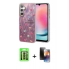 MARSİLYAN™- Galaxy A24 4G Kılıf Zirve Modern Prime - Siyah 3D Antistatik Mat Seramik Nano Ekran Koruyucu + Raze Metal Kamera Lens - SH