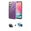 MARSİLYAN™- Galaxy A24 4G Kılıf Zirve Modern Prime - Siyah 3D Antistatik Seramik Nano Ekran Koruyucu + Kamera Lens Koruma Cam - SF