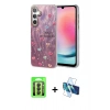 MARSİLYAN™- Galaxy A24 4G Kılıf Zirve Modern Prime - Siyah 3D Antistatik Seramik Nano Ekran Koruyucu + Raze Metal Kamera Lens - SH