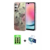 MARSİLYAN™- Galaxy A24 4G Kılıf Zirve Modern Prime - Siyah 3D Antistatik Seramik Nano Ekran Koruyucu + Raze Metal Kamera Lens - SH