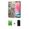 MARSİLYAN™- Galaxy A24 4G Kılıf Zirve Modern Prime - Siyah 6D Antistatik Mat Seramik Hayalet Nano Ekran Koruyucu + Raze Metal Kamera Lens - SH