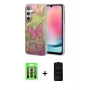 MARSİLYAN™- Galaxy A24 4G Kılıf Zirve Modern Prime - Siyah 6D Antistatik Mat Seramik Hayalet Nano Ekran Koruyucu + Raze Metal Kamera Lens - SH