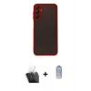 MARSİLYAN™- Galaxy A25 5G Kılıf Ahenk Çizgi Serisi - Siyah Joko Magic 5D Cam + Kamera Lens Koruma Cam - SF