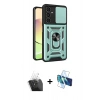 MARSİLYAN™- Galaxy A25 5G Kılıf Ahenk Klasik - Siyah 3D Antistatik Cam Ekran Koruyucu + Kamera Lens Koruma Cam - SF