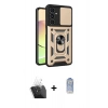 MARSİLYAN™- Galaxy A25 5G Kılıf Ahenk Klasik - Siyah Joko Magic 5D Cam + Şeffaf Kamera Lens Koruma Cam
