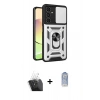 MARSİLYAN™- Galaxy A25 5G Kılıf Ahenk Klasik - Siyah Joko Magic 5D Cam + Şeffaf Kamera Lens Koruma Cam