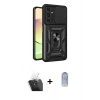 MARSİLYAN™- Galaxy A25 5G Kılıf Ahenk Klasik - Siyah Joko Magic 5D Cam + Şeffaf Kamera Lens Koruma Cam