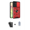 MARSİLYAN™- Galaxy A25 5G Kılıf Ahenk Klasik - Siyah Joko Magic 5D Cam + Valdez Metal Kamera Lens - SH