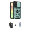 MARSİLYAN™- Galaxy A25 5G Kılıf Ahenk Klasik - Siyah Joko Magic 5D Cam + Valdez Metal Kamera Lens - SH