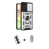 MARSİLYAN™- Galaxy A25 5G Kılıf Ahenk Klasik - Siyah Joko Magic 5D Cam + Valdez Metal Kamera Lens - GS