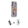 MARSİLYAN™- Galaxy A25 5G Kılıf Ahenk Modern Serisi - Şeffaf Pasifik Cam Ekran Koruyucu + Valdez Metal Kamera Lens - GS