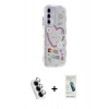 MARSİLYAN™- Galaxy A25 5G Kılıf Ahenk Modern Serisi - Şeffaf Pasifik Cam Ekran Koruyucu + Valdez Metal Kamera Lens - GS
