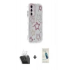 MARSİLYAN™- Galaxy A25 5G Kılıf Ahenk Modern Serisi - Şeffaf Pasifik Cam Ekran Koruyucu + Kamera Lens Koruma Cam - SF