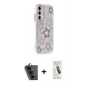 MARSİLYAN™- Galaxy A25 5G Kılıf Ahenk Modern Serisi - Şeffaf Pasifik Cam Ekran Koruyucu + Valdez Metal Kamera Lens - SH