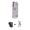 MARSİLYAN™- Galaxy A25 5G Kılıf Ahenk Modern Serisi - Şeffaf Pasifik Cam Ekran Koruyucu + Valdez Metal Kamera Lens - SH