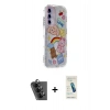 MARSİLYAN™- Galaxy A25 5G Kılıf Ahenk Modern Serisi - Şeffaf Pasifik Cam Ekran Koruyucu + Valdez Metal Kamera Lens - SH