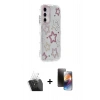 MARSİLYAN™- Galaxy A25 5G Kılıf Ahenk Modern Serisi - Siyah 3D Antistatik Mat Seramik Nano Ekran Koruyucu + Kamera Lens Koruma Cam - SF