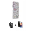 MARSİLYAN™- Galaxy A25 5G Kılıf Ahenk Modern Serisi - Siyah 3D Antistatik Mat Seramik Nano Ekran Koruyucu + Valdez Metal Kamera Lens - SH