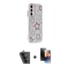 MARSİLYAN™- Galaxy A25 5G Kılıf Ahenk Modern Serisi - Siyah 3D Antistatik Mat Seramik Nano Ekran Koruyucu + Valdez Metal Kamera Lens - SH