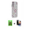 MARSİLYAN™- Galaxy A25 5G Kılıf Ahenk Modern Serisi - Siyah 3D Antistatik Mat Seramik Nano Ekran Koruyucu + Raze Metal Kamera Lens - SH