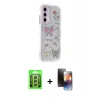 MARSİLYAN™- Galaxy A25 5G Kılıf Ahenk Modern Serisi - Siyah 3D Antistatik Mat Seramik Nano Ekran Koruyucu + Raze Metal Kamera Lens - GS
