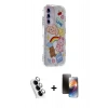 MARSİLYAN™- Galaxy A25 5G Kılıf Ahenk Modern Serisi - Siyah 3D Antistatik Mat Seramik Nano Ekran Koruyucu + Valdez Metal Kamera Lens - GS