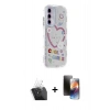MARSİLYAN™- Galaxy A25 5G Kılıf Ahenk Modern Serisi - Siyah 3D Antistatik Mat Seramik Nano Ekran Koruyucu + Kamera Lens Koruma Cam - SF
