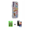 MARSİLYAN™- Galaxy A25 5G Kılıf Ahenk Modern Serisi - Siyah 3D Antistatik Mat Seramik Nano Ekran Koruyucu + Raze Metal Kamera Lens - GS