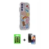 MARSİLYAN™- Galaxy A25 5G Kılıf Ahenk Modern Serisi - Siyah 3D Antistatik Mat Seramik Nano Ekran Koruyucu + Raze Metal Kamera Lens - SH