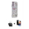 MARSİLYAN™- Galaxy A25 5G Kılıf Ahenk Modern Serisi - Siyah 3D Antistatik Mat Seramik Nano Ekran Koruyucu + Kamera Lens Koruma Cam - SF
