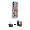 MARSİLYAN™- Galaxy A25 5G Kılıf Ahenk Modern Serisi - Siyah 3D Antistatik Mat Seramik Nano Ekran Koruyucu + Kamera Lens Koruma Cam - SF