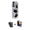 MARSİLYAN™- Galaxy A25 5G Kılıf Ahenk Modern Serisi - Siyah 3D Antistatik Mat Seramik Nano Ekran Koruyucu + Valdez Metal Kamera Lens - SH