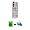 MARSİLYAN™- Galaxy A25 5G Kılıf Ahenk Modern Serisi - Siyah 3D Antistatik Seramik Nano Ekran Koruyucu + Raze Metal Kamera Lens - GS