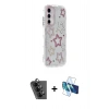 MARSİLYAN™- Galaxy A25 5G Kılıf Ahenk Modern Serisi - Siyah 3D Antistatik Seramik Nano Ekran Koruyucu + Valdez Metal Kamera Lens - SH