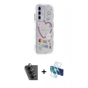 MARSİLYAN™- Galaxy A25 5G Kılıf Ahenk Modern Serisi - Siyah 3D Antistatik Seramik Nano Ekran Koruyucu + Valdez Metal Kamera Lens - SH