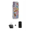 MARSİLYAN™- Galaxy A25 5G Kılıf Ahenk Modern Serisi - Siyah 6D Antistatik Mat Seramik Hayalet Nano Ekran Koruyucu + Kamera Lens Koruma Cam - SF