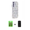 MARSİLYAN™- Galaxy A25 5G Kılıf Ahenk Modern Serisi - Siyah 6D Antistatik Mat Seramik Hayalet Nano Ekran Koruyucu + Raze Metal Kamera Lens - GS