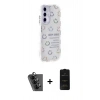 MARSİLYAN™- Galaxy A25 5G Kılıf Ahenk Modern Serisi - Siyah 6D Antistatik Mat Seramik Hayalet Nano Ekran Koruyucu + Valdez Metal Kamera Lens - SH