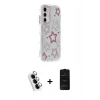 MARSİLYAN™- Galaxy A25 5G Kılıf Ahenk Modern Serisi - Siyah 6D Antistatik Mat Seramik Hayalet Nano Ekran Koruyucu + Valdez Metal Kamera Lens - GS