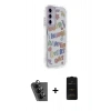 MARSİLYAN™- Galaxy A25 5G Kılıf Ahenk Modern Serisi - Siyah 6D Antistatik Mat Seramik Hayalet Nano Ekran Koruyucu + Valdez Metal Kamera Lens - SH
