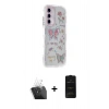 MARSİLYAN™- Galaxy A25 5G Kılıf Ahenk Modern Serisi - Siyah 6D Antistatik Mat Seramik Hayalet Nano Ekran Koruyucu + Kamera Lens Koruma Cam - SF