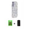 MARSİLYAN™- Galaxy A25 5G Kılıf Ahenk Modern Serisi - Siyah 6D Antistatik Mat Seramik Hayalet Nano Ekran Koruyucu + Raze Metal Kamera Lens - SH