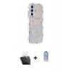 MARSİLYAN™- Galaxy A25 5G Kılıf Ahenk Modern Serisi - Siyah Joko Magic 5D Cam + Şeffaf Kamera Lens Koruma Cam