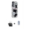 MARSİLYAN™- Galaxy A25 5G Kılıf Ahenk Modern Serisi - Siyah Joko Magic 5D Cam + Şeffaf Kamera Lens Koruma Cam