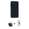 MARSİLYAN™- Galaxy A25 5G Kılıf Ahenk Serisi - Şeffaf Pasifik Cam Ekran Koruyucu + Kamera Lens Koruma Cam - SF