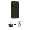 MARSİLYAN™- Galaxy A25 5G Kılıf Ahenk Serisi - Şeffaf Pasifik Cam Ekran Koruyucu + Kamera Lens Koruma Cam - SF